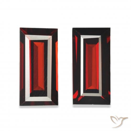3.62ctw Naturale Rosso scuro Granato Almandino, Taglio a baguette, VVS-VS