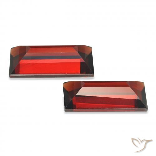 Gemme di Granato Almandino Rosso scuro naturale da 3.62 ct, Taglio a baguette, VVS-VS