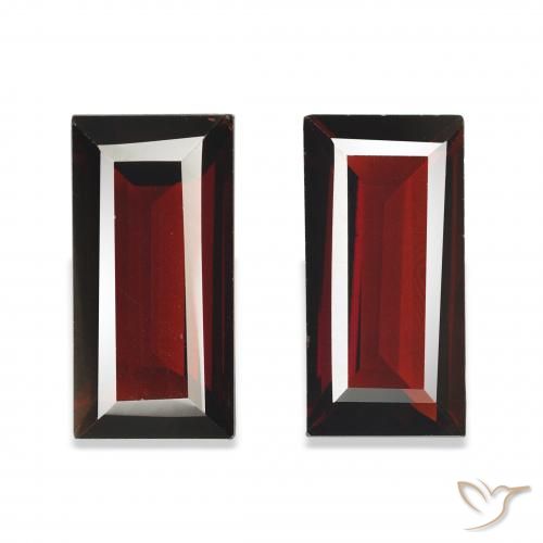 3.49ctw Naturale Rosso scuro Granato Almandino, Taglio a baguette, VVS-VS