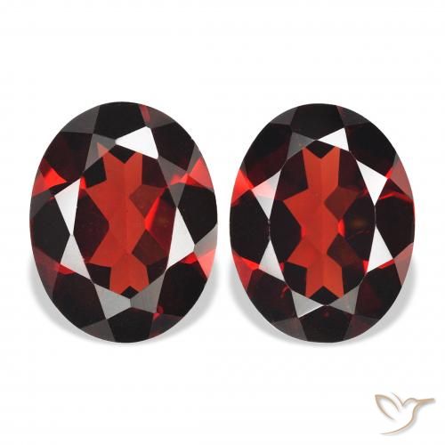 3.95ctw Naturale Rosso scuro Granato Almandino, Ovale, VVS-VS