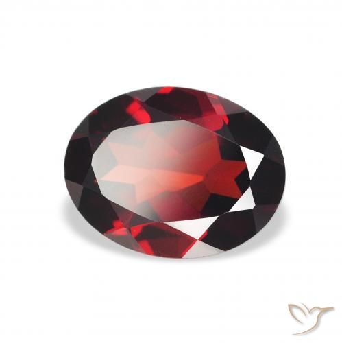 Granato Almandino Rosso scuro naturale da 2.07 ct, Ovale, VVS-VS