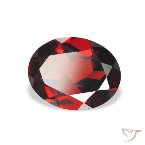 Granato Almandino Rosso scuro naturale da 1.94 ct, Ovale, VVS-VS