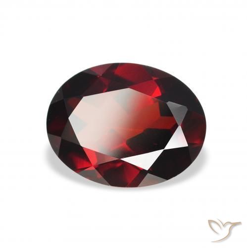 Granato Almandino Rosso scuro naturale da 2.03 ct, Ovale, VVS-VS