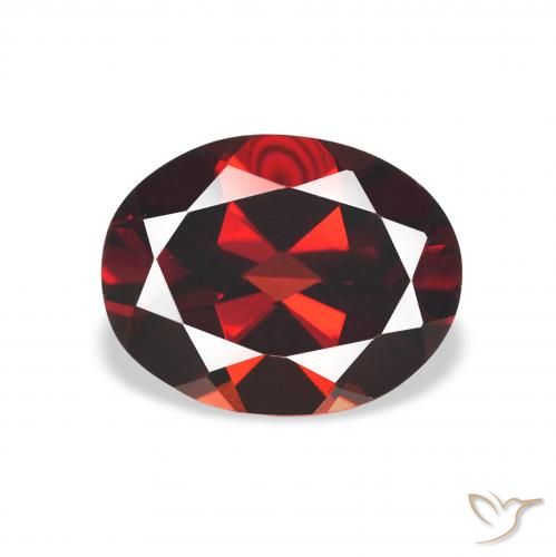 2.20ct Naturale Rosso scuro Granato Almandino, Ovale, VVS-VS