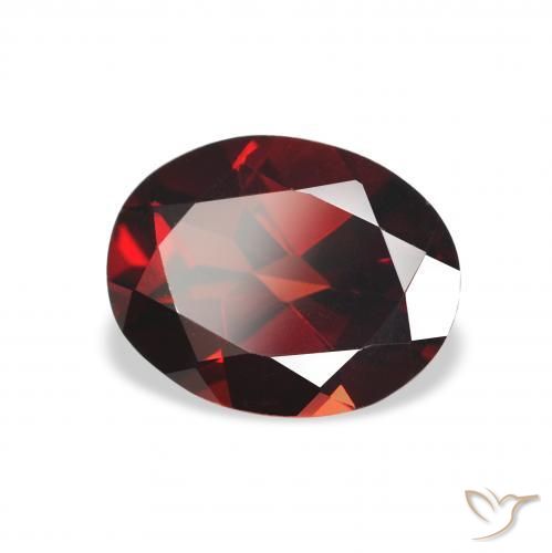 Granato Almandino Rosso scuro naturale da 2.20 ct, Ovale, VVS-VS