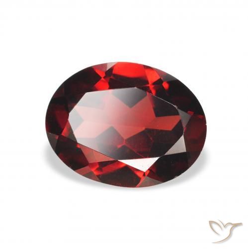 Granato Almandino Rosso scuro naturale da 2.00 ct, Ovale, VVS-VS