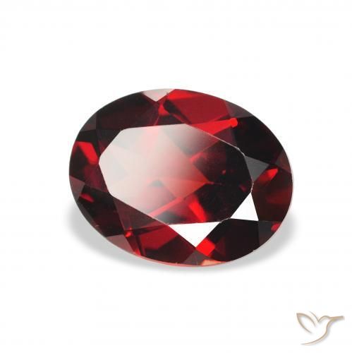 Granato Almandino Rosso Sangue Profondo naturale da 2.37 ct, Ovale, VVS-VS