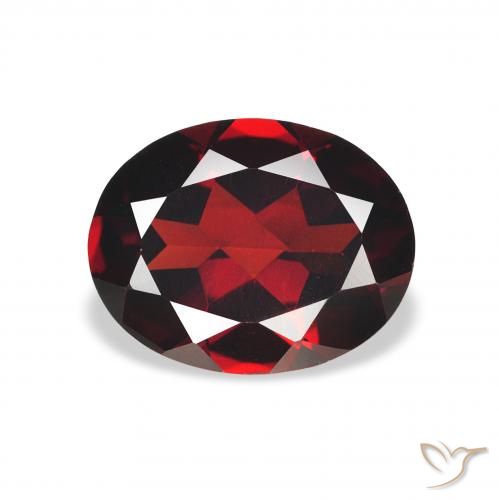 Granato Almandino Rosso scuro naturale da 2.16 ct, Ovale, VVS-VS