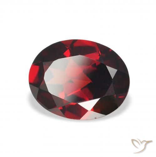 Granato Almandino Rosso scuro naturale da 2.16 ct, Ovale, VVS-VS