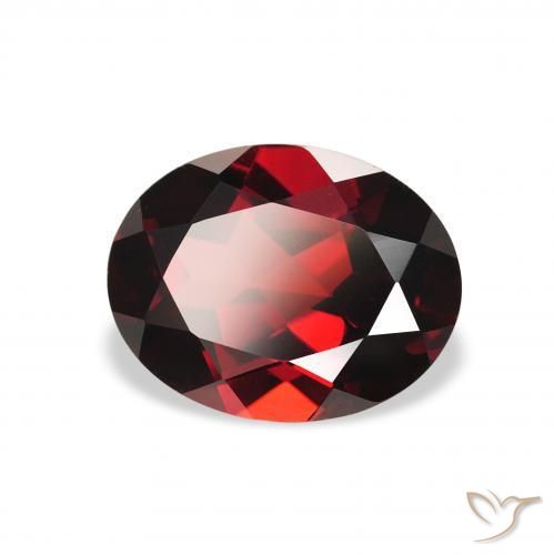 Granato Almandino Rosso scuro naturale da 2.34 ct, Ovale, VS