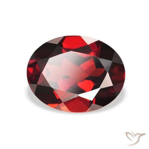 Granato Almandino Rosso scuro naturale da 2.25 ct, Ovale, VS