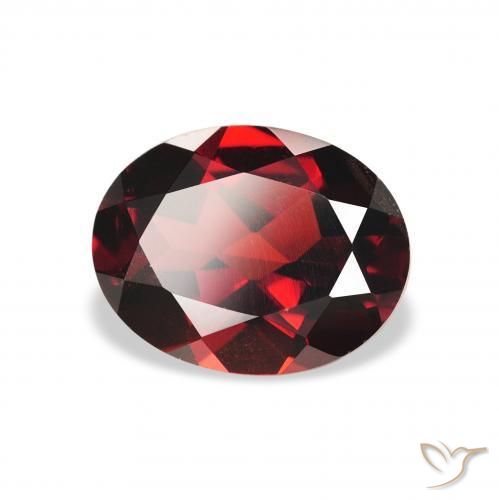Granato Almandino Rosso scuro naturale da 2.24 ct, Ovale, VS