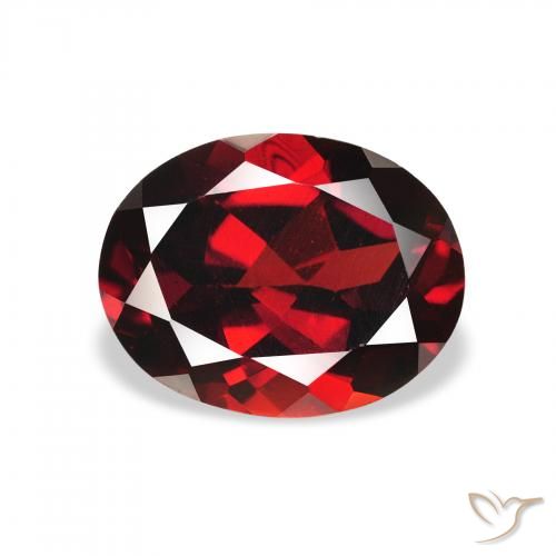 2.14ct Naturale Rosso scuro Granato Almandino, Ovale, VS