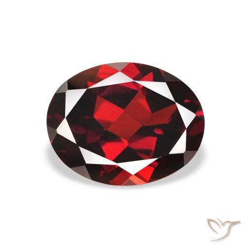 2.12ct Naturale Rosso scuro Granato Almandino, Ovale, VS