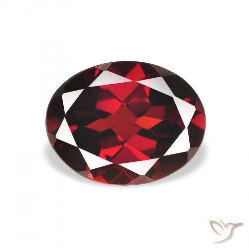 2.13ct Naturale Rosso scuro Granato Almandino, Ovale, VS