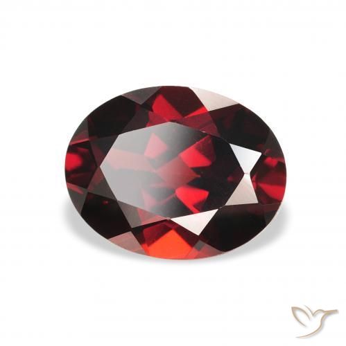 Granato Almandino Rosso scuro naturale da 2.38 ct, Ovale, VS