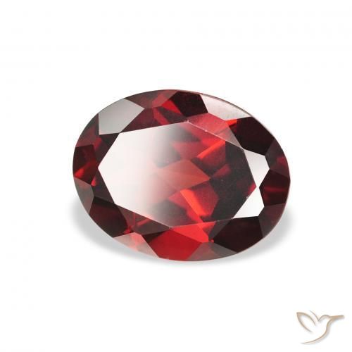 Granato Almandino Rosso scuro naturale da 2.07 ct, Ovale, VS