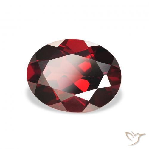 Granato Almandino Rosso scuro naturale da 2.45 ct, Ovale, VS