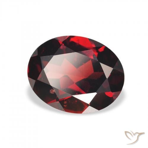 Granato Almandino Rosso scuro naturale da 2.14 ct, Ovale, VS