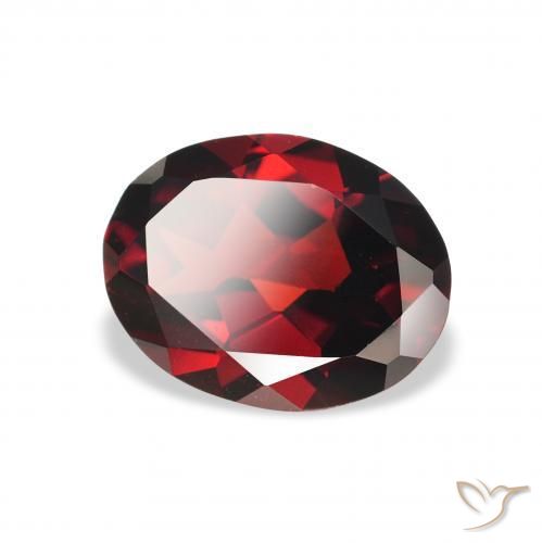 Granato Almandino Rosso scuro naturale da 2.16 ct, Ovale, VS