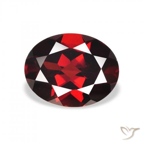 2.23ct Naturale Rosso scuro Granato Almandino, Ovale, VS
