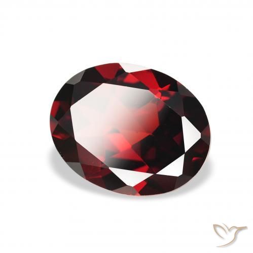 Granato Almandino Rosso scuro naturale da 2.24 ct, Ovale, VS