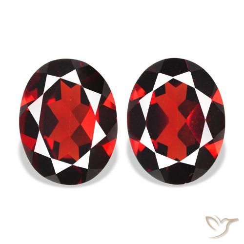 3.91ctw Naturale Rosso scuro Granato Almandino, Ovale, VVS-VS