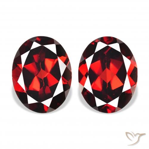 Gemme di Granato Almandino Rosso scuro naturale da 4.33 ct, Ovale, VS