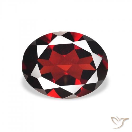 1.90ct Naturale Rosso scuro Granato Almandino, Ovale, VVS-VS