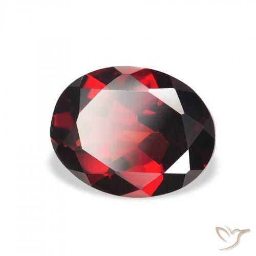Granato Almandino Rosso scuro naturale da 1.90 ct, Ovale, VVS-VS