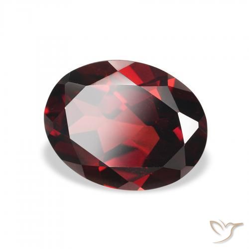 Granato Almandino Rosso scuro naturale da 2.19 ct, Ovale, VVS-VS