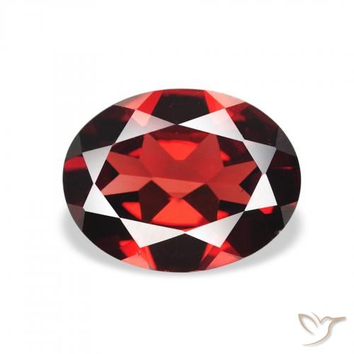 1.84ct Naturale Rosso scuro Granato Almandino, Ovale, VVS-VS