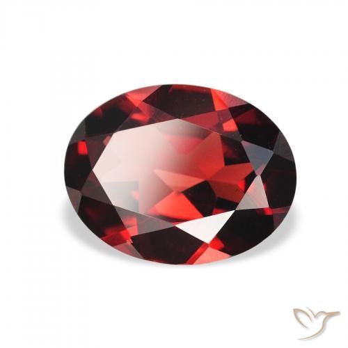 Granato Almandino Rosso scuro naturale da 1.84 ct, Ovale, VVS-VS