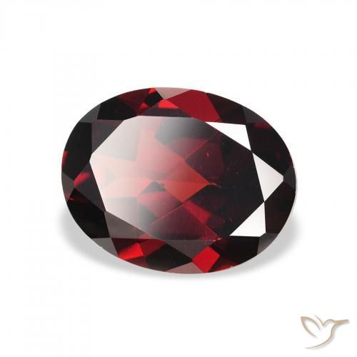 Granato Almandino Rosso scuro naturale da 2.07 ct, Ovale, VVS-VS