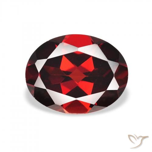 2.22ct Naturale Rosso scuro Granato Almandino, Ovale, VVS-VS