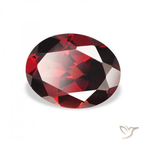Granato Almandino Rosso scuro naturale da 2.22 ct, Ovale, VVS-VS