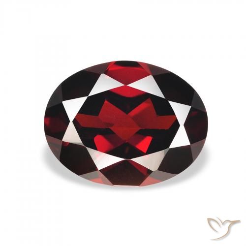 2.12ct Naturale Rosso scuro Granato Almandino, Ovale, VVS-VS