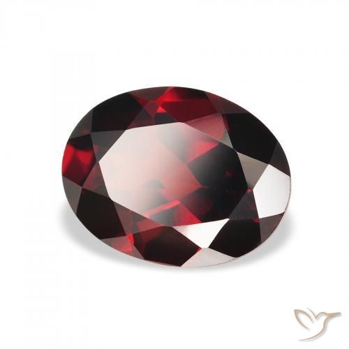 Granato Almandino Rosso scuro naturale da 2.12 ct, Ovale, VVS-VS