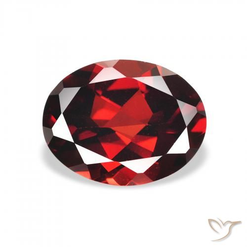 2.09ct Naturale Rosso scuro Granato Almandino, Ovale, VVS-VS