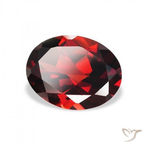 Granato Almandino Rosso scuro naturale da 2.09 ct, Ovale, VVS-VS