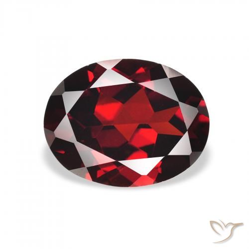 2.28ct Naturale Rosso scuro Granato Almandino, Ovale, VVS-VS