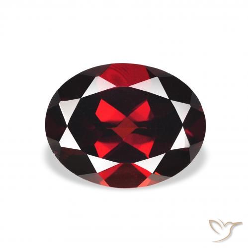 2.26ct Naturale Rosso scuro Granato Almandino, Ovale, VVS-VS