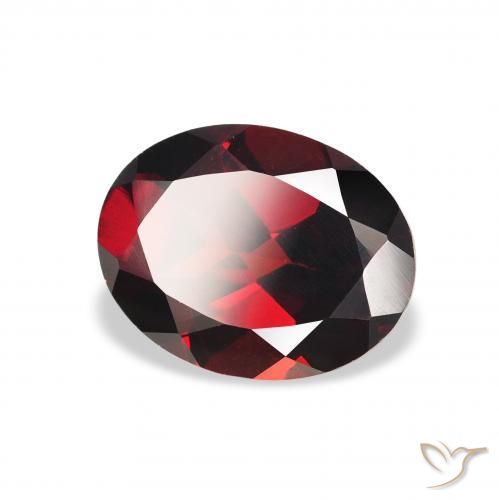 Granato Almandino Rosso scuro naturale da 2.26 ct, Ovale, VVS-VS