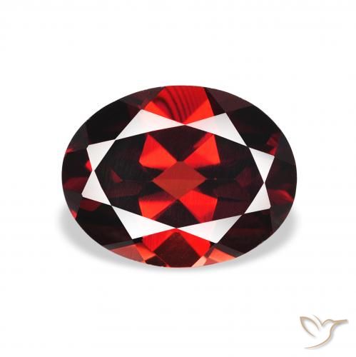 2.35ct Naturale Rosso scuro Granato Almandino, Ovale, VVS-VS