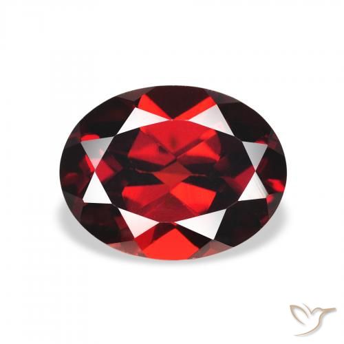 2.33ct Naturale Rosso scuro Granato Almandino, Ovale, VVS-VS