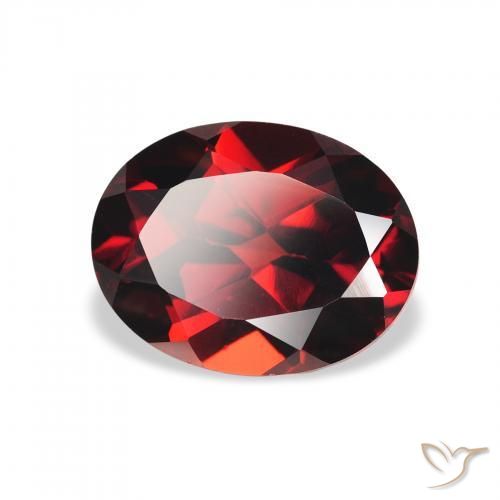 Granato Almandino Rosso scuro naturale da 2.33 ct, Ovale, VVS-VS