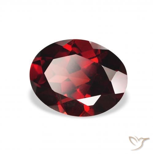 Granato Almandino Rosso scuro naturale da 2.26 ct, Ovale, VS