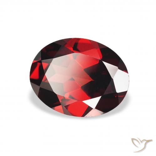 Granato Almandino Rosso Sangue Profondo naturale da 1.98 ct, Ovale, VS