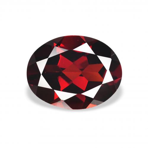 Granato Almandino Rosso Sangue Profondo naturale da 2.06 ct, Ovale, VVS-VS