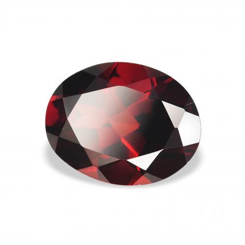 Granato Almandino Rosso Sangue Profondo naturale da 2.06 ct, Ovale, VVS-VS